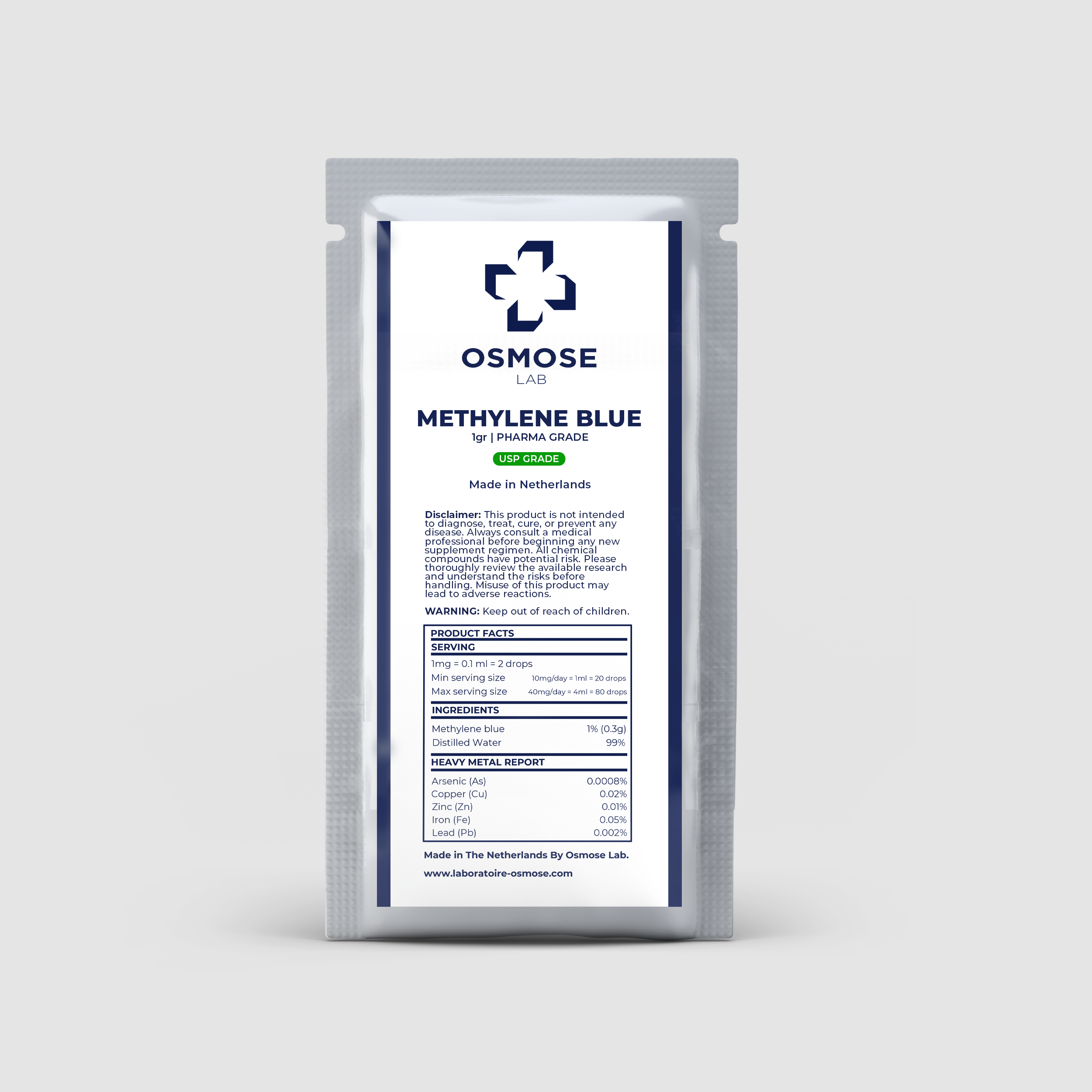 poudre bleu methylene usp pharma grade